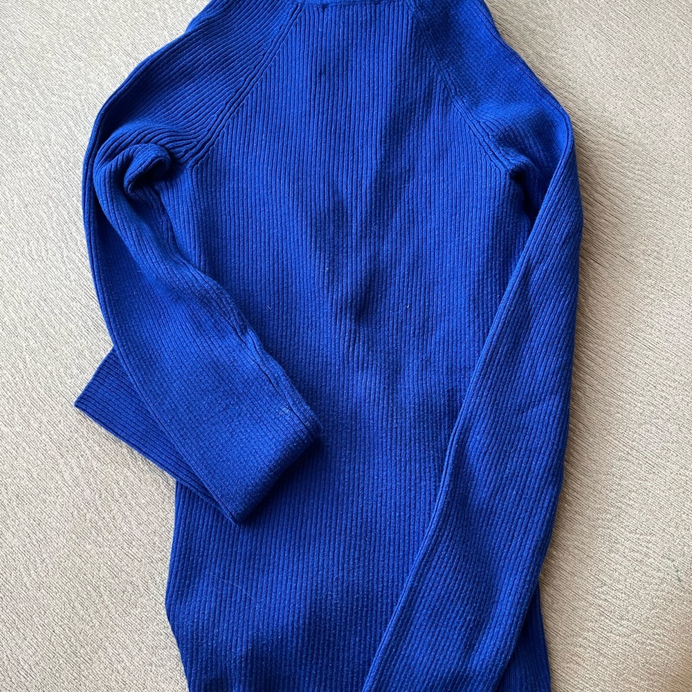 INC International Concepts Royal Blue Cowl Neck Sweater - Picture 7 of 7